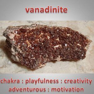 VANADINITE mineral rock crystal stone : CHAKRA adventure MOTIVATION 04